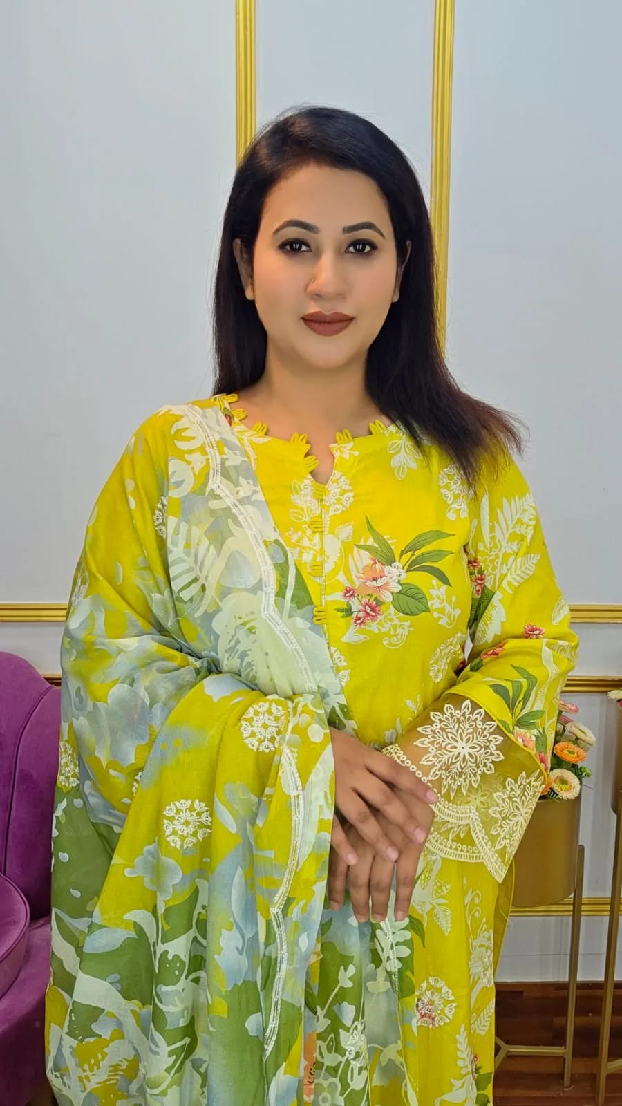 Pure Cotton Unstitched Three Piece