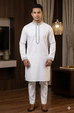 Luxury 100% Soft Cotton Fabric – Premium Breathable Pure Cotton Cloth for Panjabi,