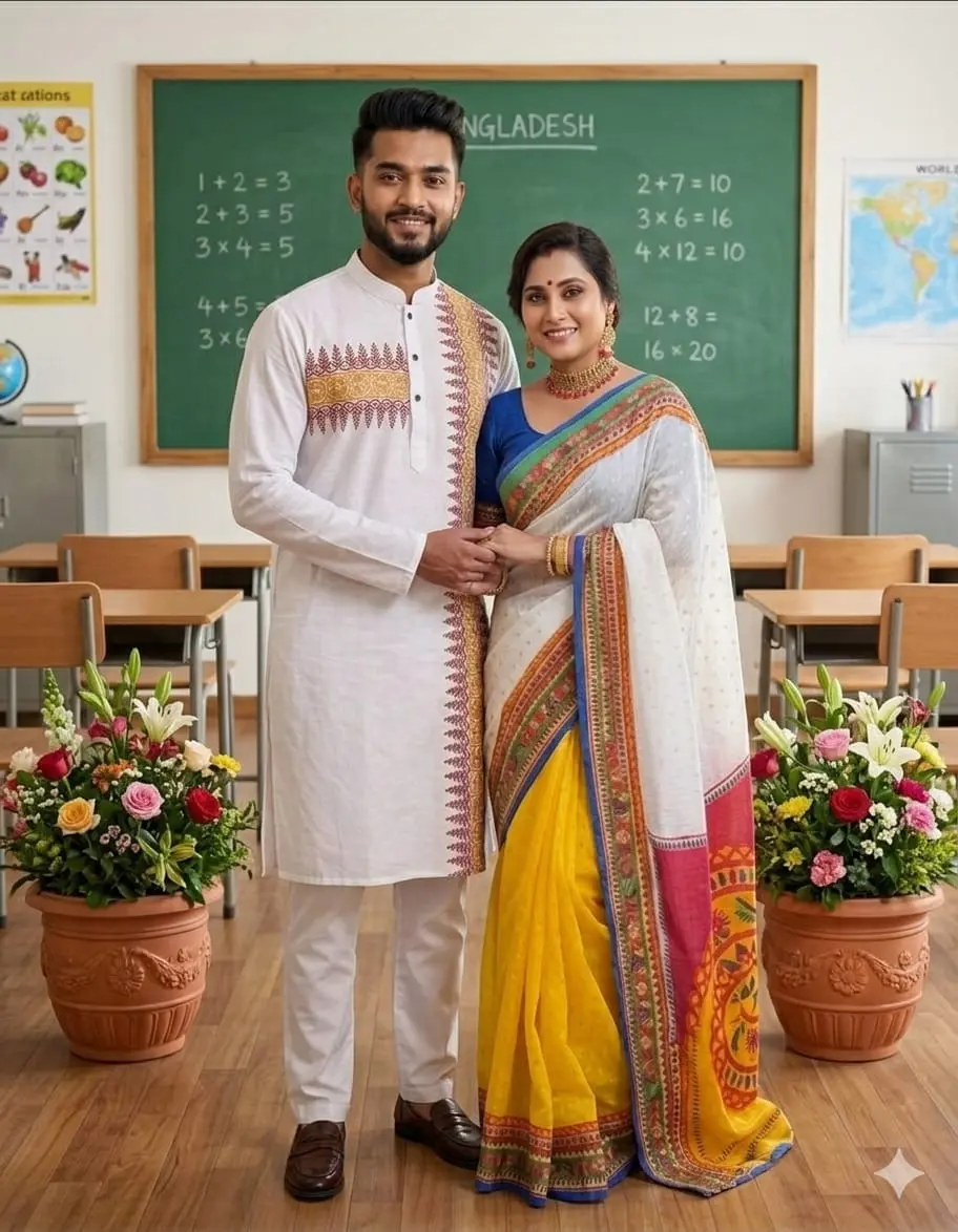 💥 অফার 💥 অফার 💥স্পেশাল কাপল শাড়ি পাঞ্জাবি কালেকশন